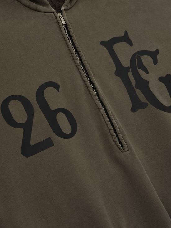 Fear of God Women’s Hooded T-Shirt Pullover T FG9M12 9945BHF 298 FADED BROWN DOM