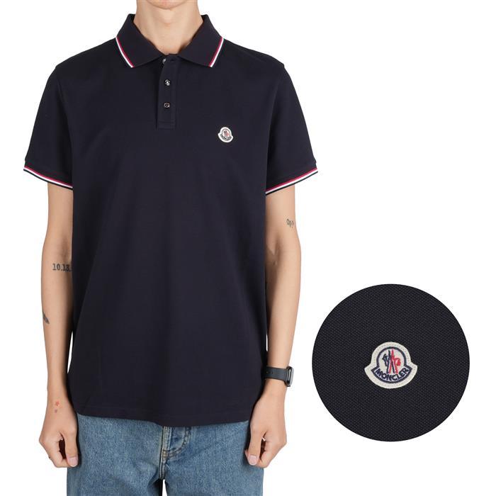Moncler Logo Patch Short Sleeve Polo Shirt 8A70300 84556 77X