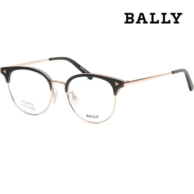 BALLY Round Half-Rim Asian Fit Eyeglasses Unisex Fashion BY5049D 005