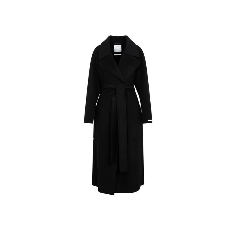 Max Mara VELENO Belted Wool Coat Black