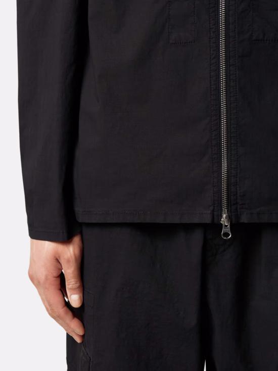 STONE ISLAND Black Nylon Zip Jacket for Men K1S151200012 S0063 V0029