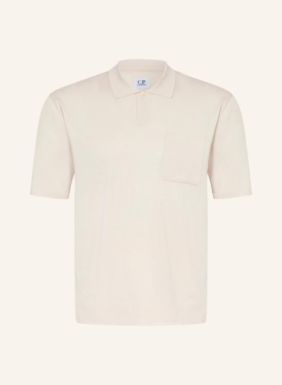 CP Company Cotton Polo Shirt for Men 20CMKN234A 110659A 103 GAUZE WHITE DOM