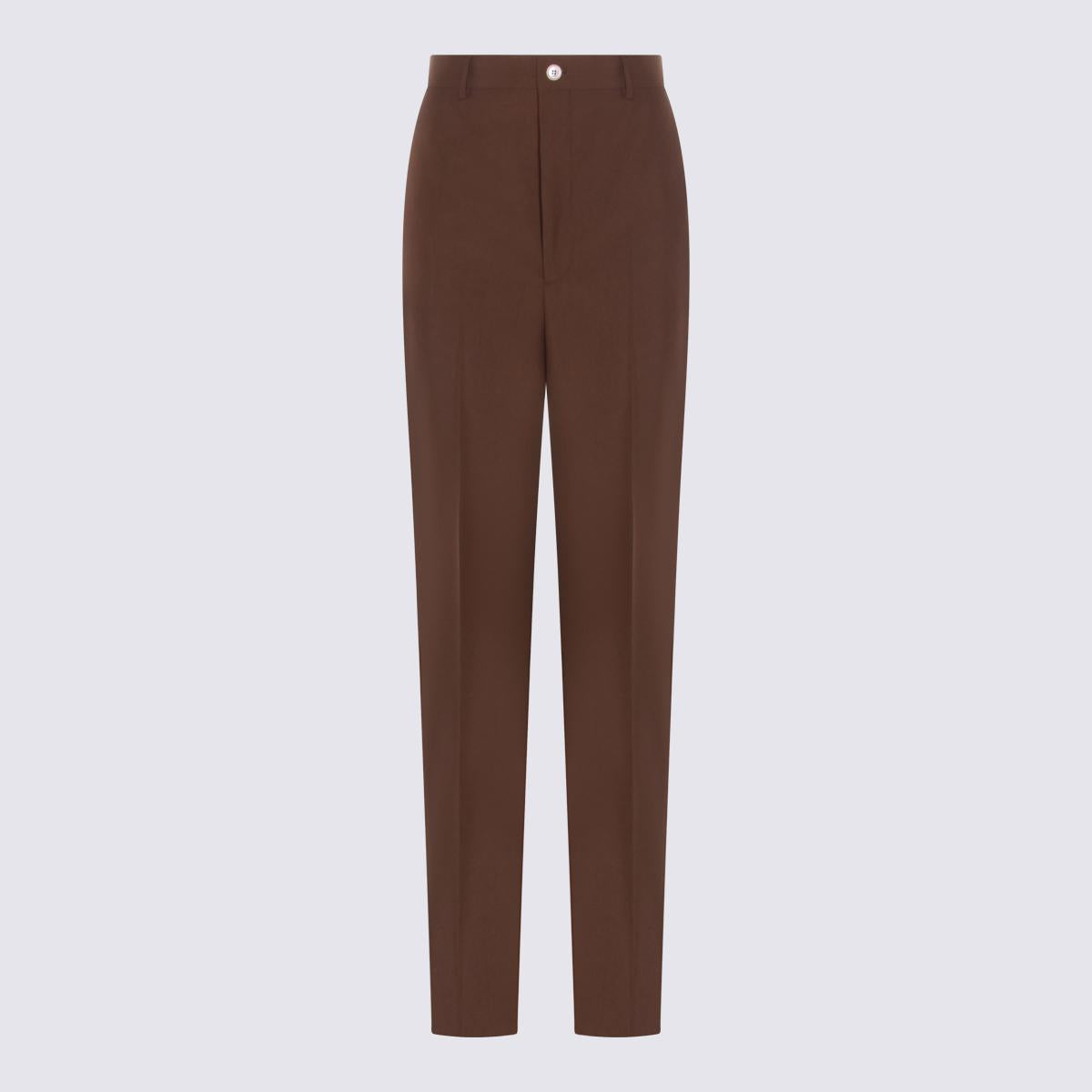GUCCI Wool Blend Classic Trousers Beige Women’s Pants