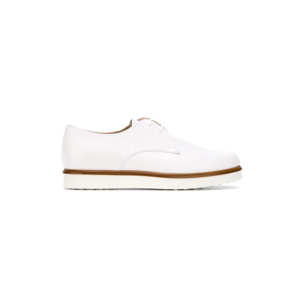 Tods Women’s White Lace Derby Shoes Loafers