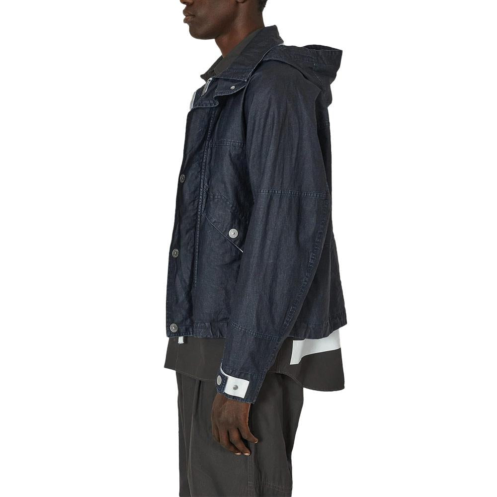 STONE ISLAND Marina Low Plated Linen Hooded Jacket