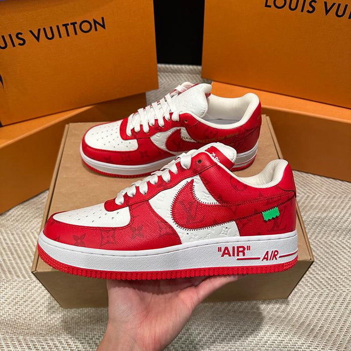Louis Vuitton Red Sneakers Low Top Men Virgil Abloh Nike Air Force