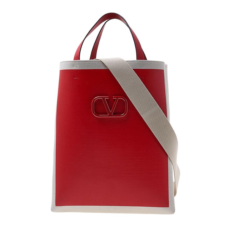 VALENTINO Garavani V-Logo Signature Leather Tote Bag