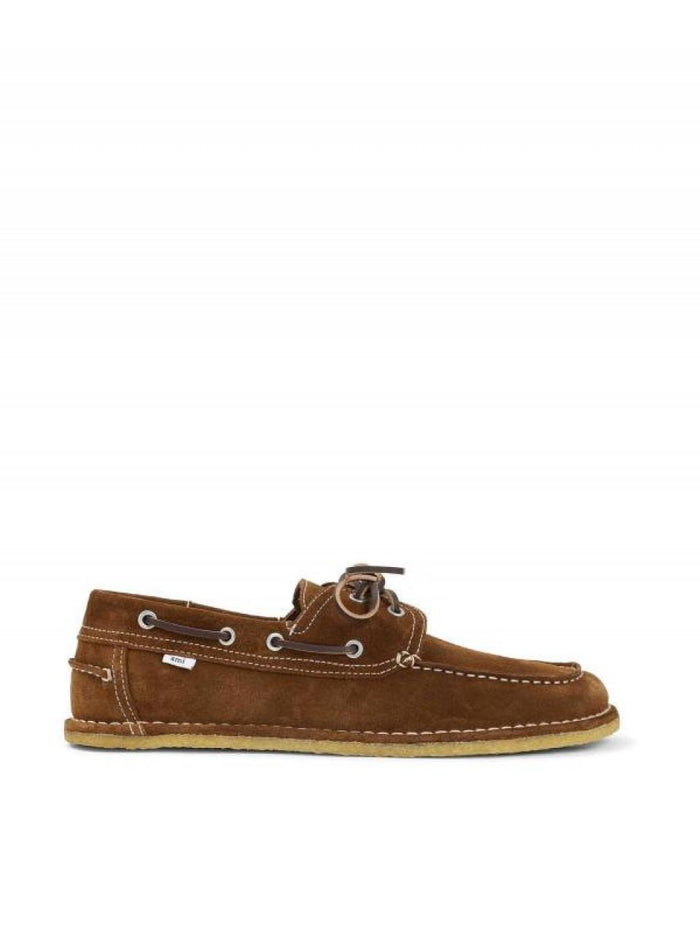 AMI Leather Boat Shoes Loafers for Women
