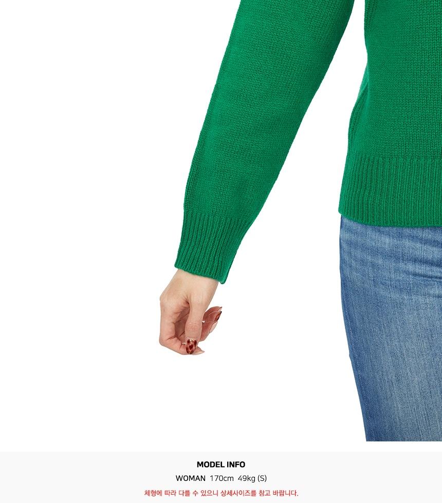 SPORTY&RICH Verde Wool Crewneck Sweater for Women