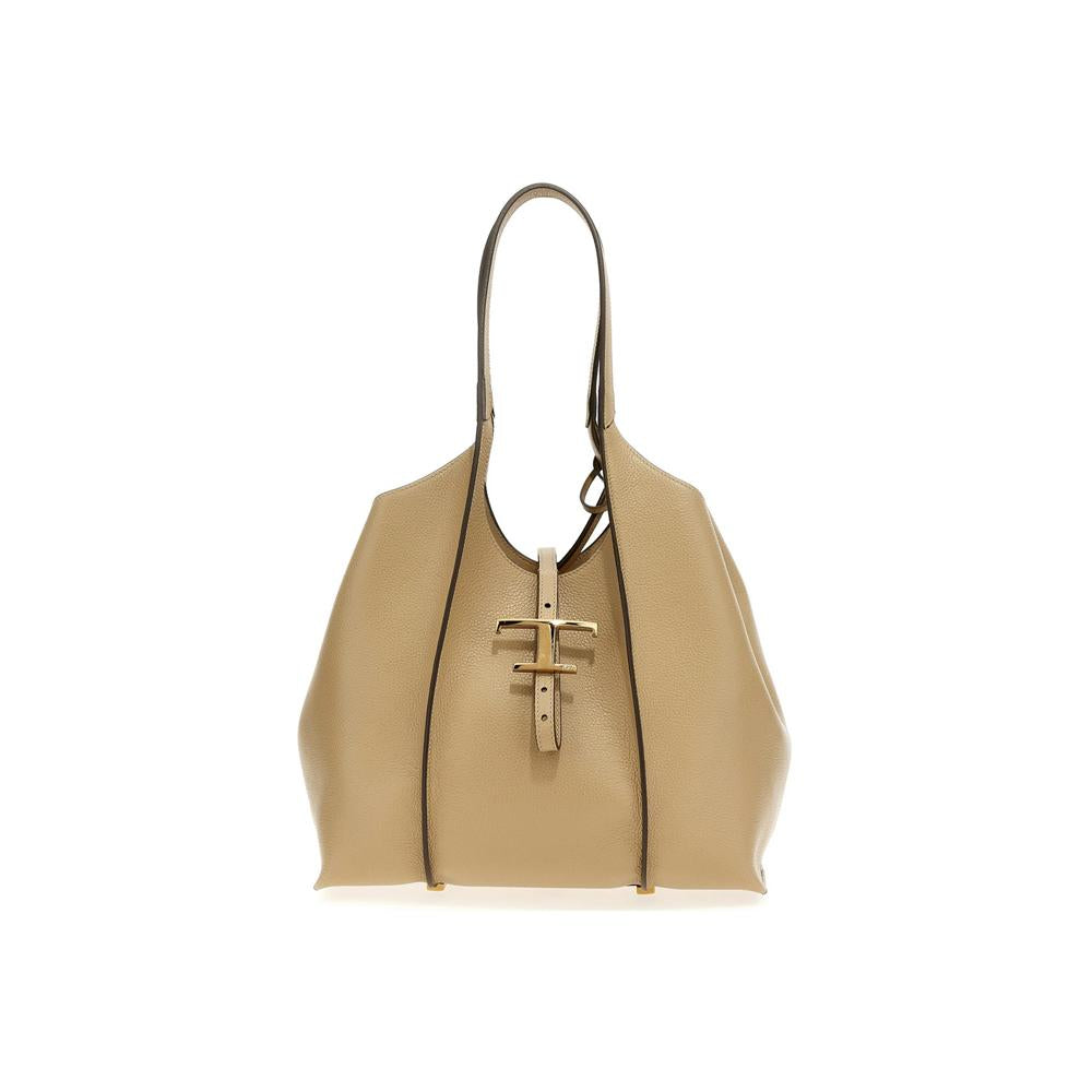 Tods Timeless Small Shoulder Bag Beige Tote XBWTSBA0200 XSO C606