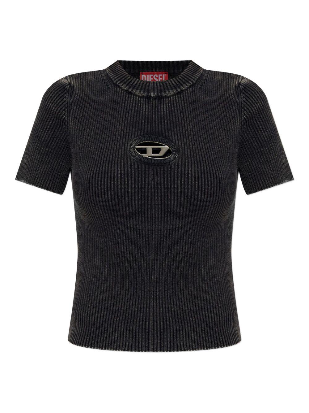 DIESEL Black Short Sleeve Cotton T-Shirt