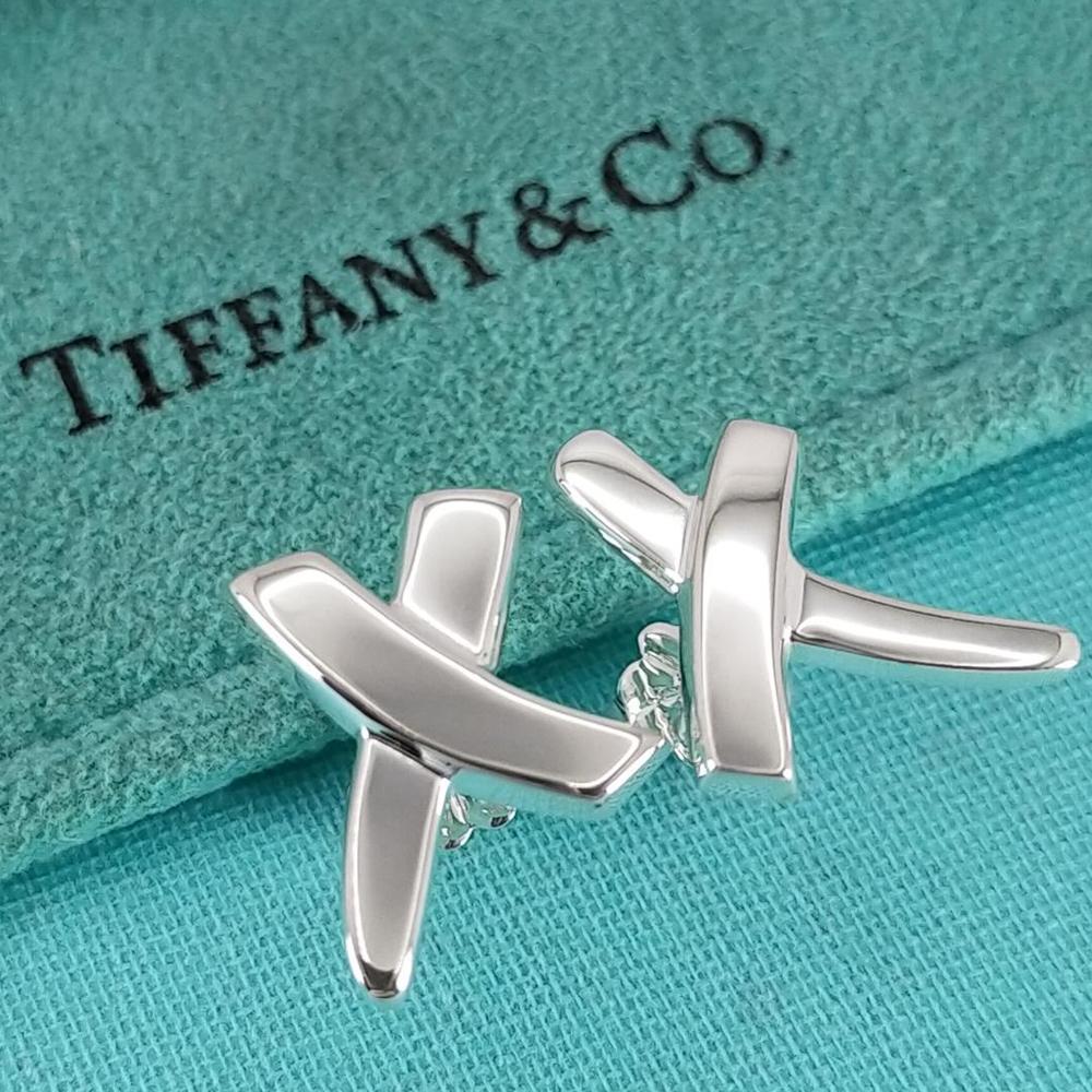Tiffany & Co 925 Sterling Silver Graffiti X Earrings