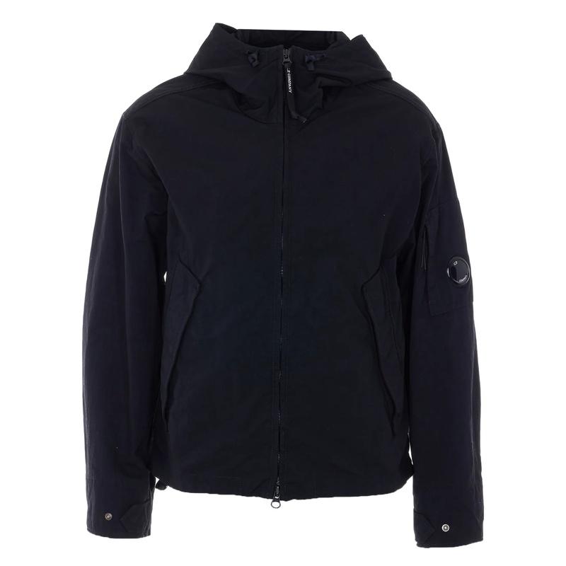 CP Company Black Men's Lens Patch Hooded Jacket