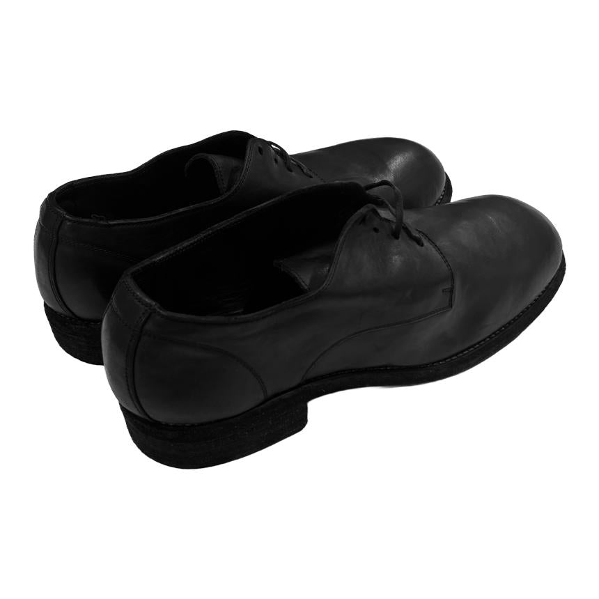 GUIDI Black Horse Full Grain Leather Derby Shoes 992X