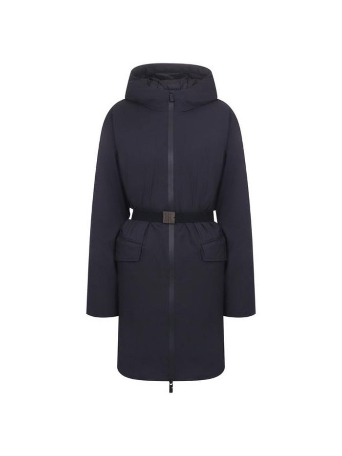 BURBERRY Mid-Length Hooded Nylon Coat