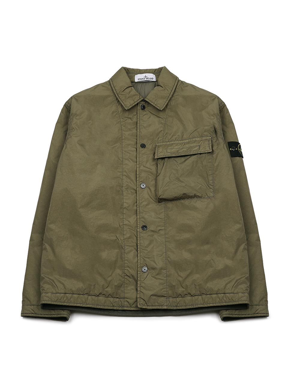 STONE ISLAND Wappen Patch Button Shirt Jacket L1S1E1200002 S0A23 V005G