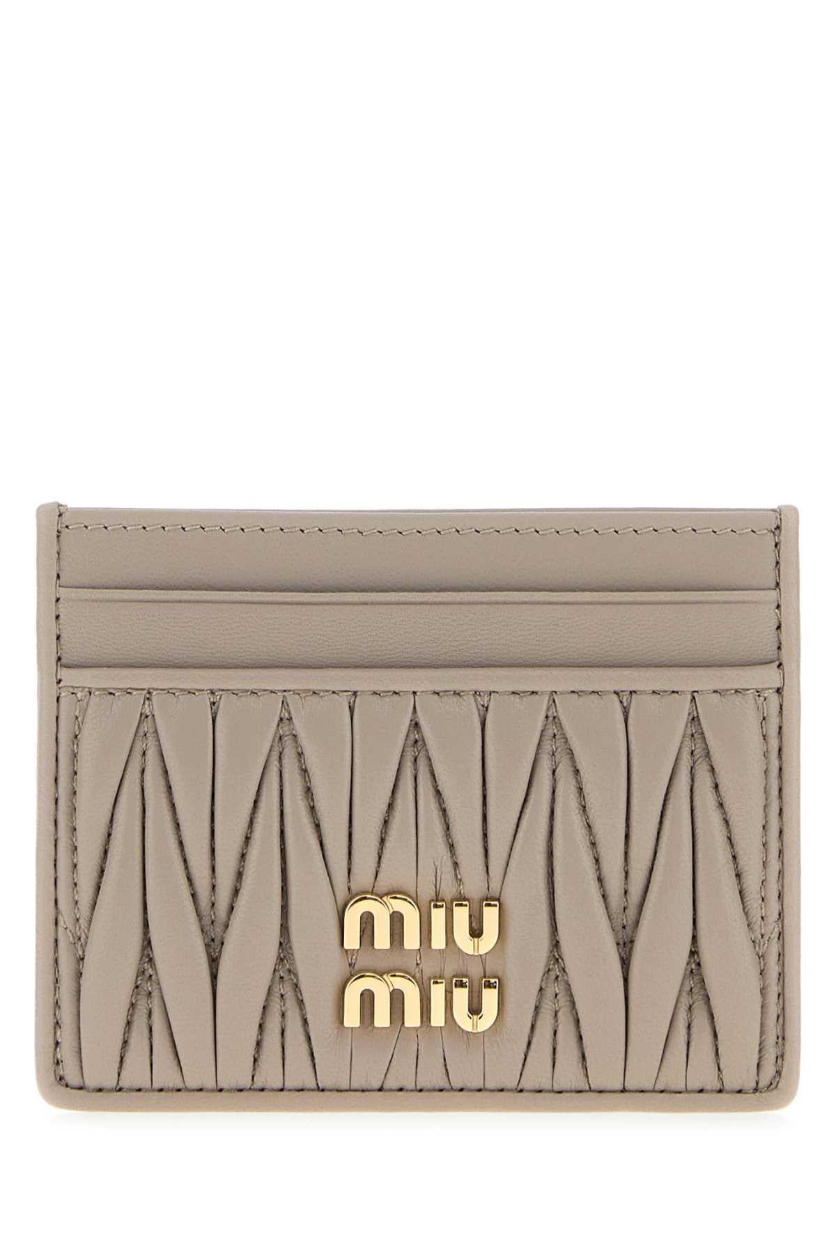 Miu Miu Pink Leather Card Holder Wallet