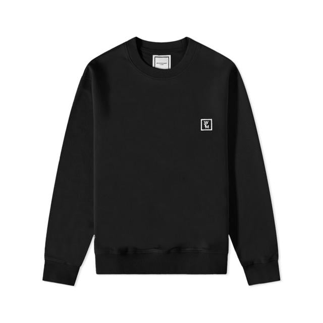 WOOYOUNGMI Back Logo Black Sweatshirt Women M233TS27 715B