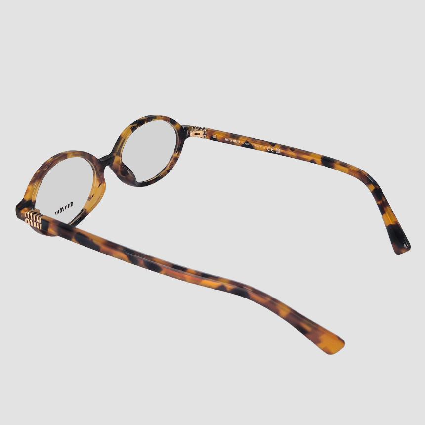 Miu Miu Havana Acetate Rectangular Eyeglasses MU01XV 19P1O1