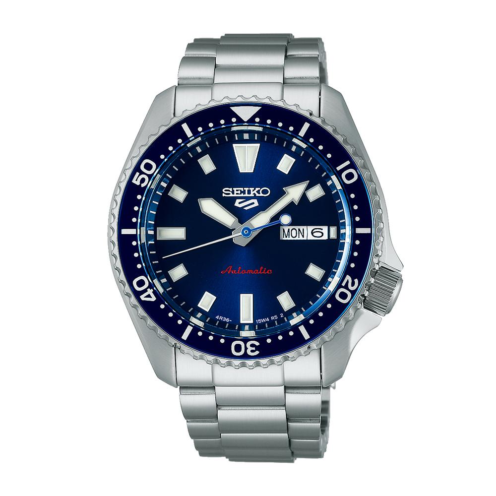 Seiko Silver Blue Stainless Steel Men’s Sports Watch