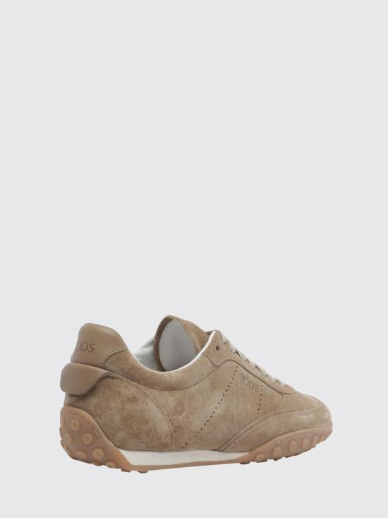 Tods Beige Leather Low-Top Sneakers for Women