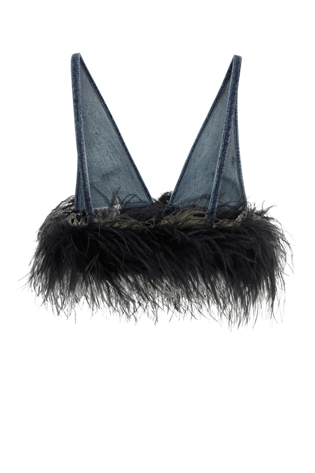 Miu Miu Black Bustier Knit Cardigan