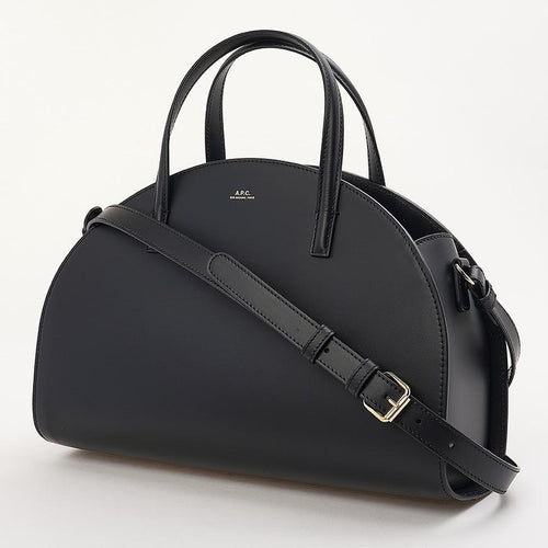 A.P.C. Demi Lune Small Tote Bag Black Leather Women’s