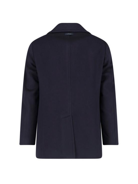 LARDINI Wool Blend Overcoat for Men ACECHO CN65601 850 NAVY DOM