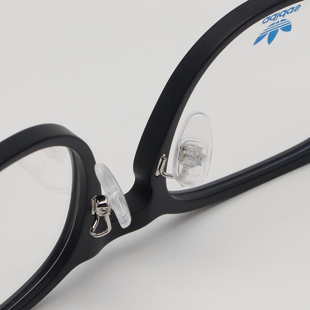 Adidas Matte Black Square Acetate Eyeglass Frames Unisex OR5014H 002