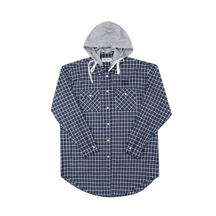 Miu Miu Check Hooded Women’s Shirt