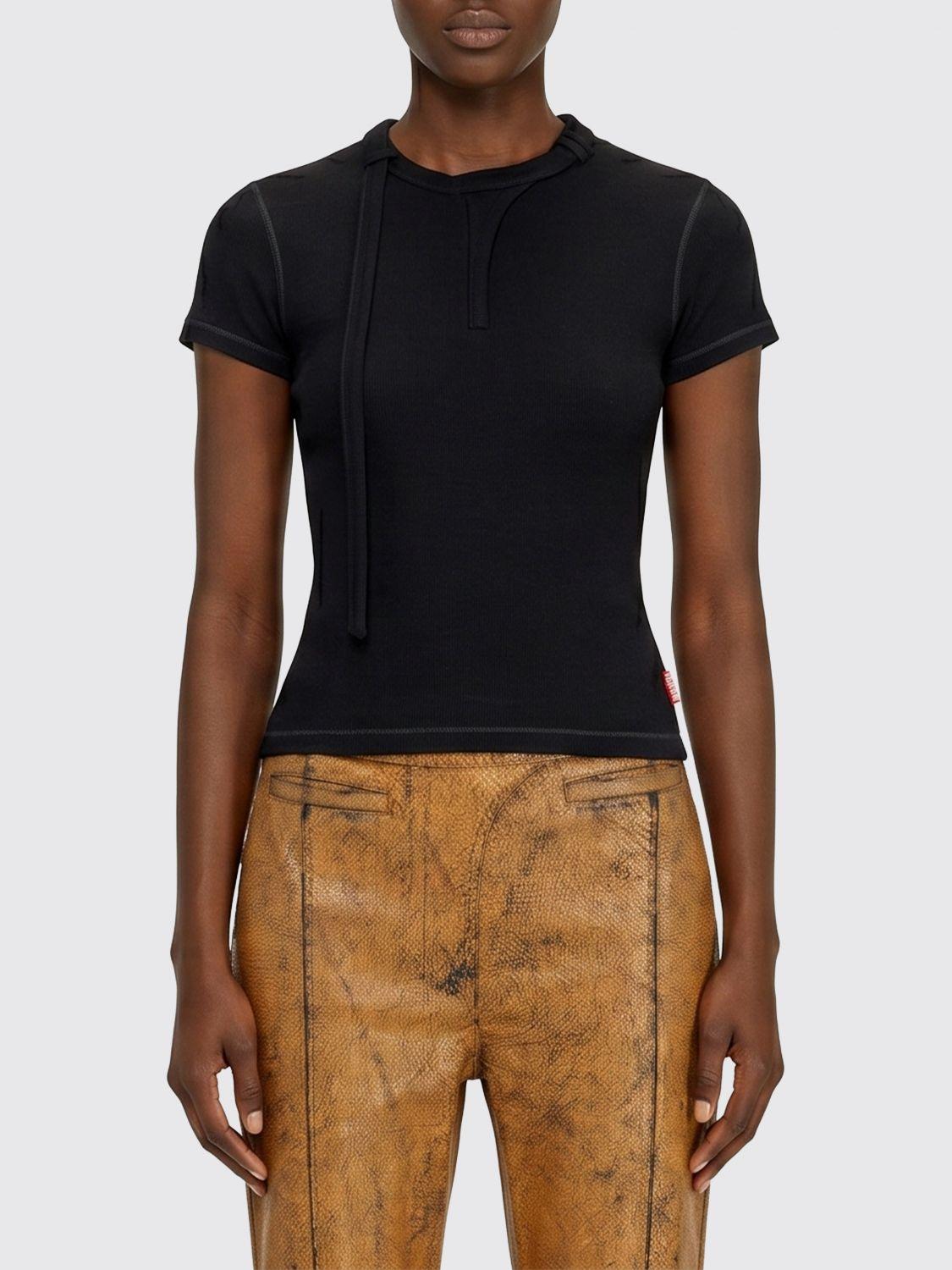DIESEL Black Short Sleeve Cotton T-Shirt