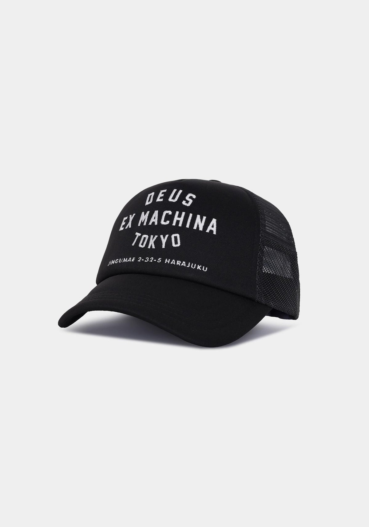 Deus Ex Machina Black Tokyo Harajuku Address Trucker Baseball Cap D261 MHA 143