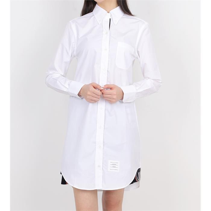 THOM BROWNE Solid Poplin Dress Set White FDS002E