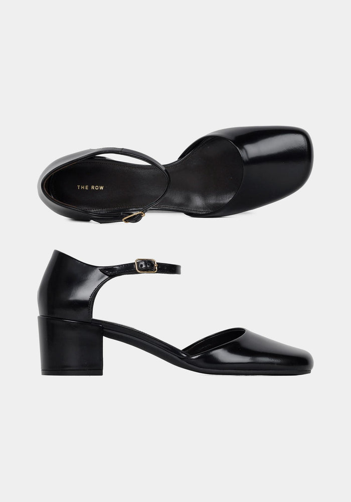 The Row Black Penelope Ankle Strap Pumps F1673L604 BLK