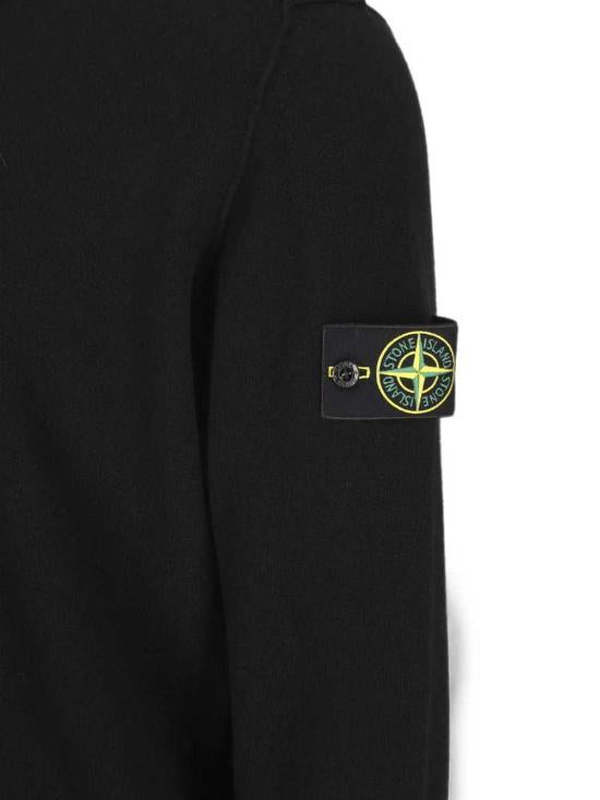 STONE ISLAND Wool Crewneck Sweater Men’s Black 5100021 S00B4 V0029 BLACK DOM
