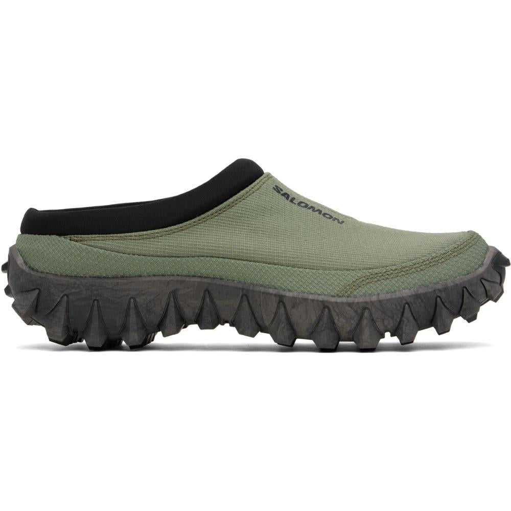 SALOMON Women’s Snow Clog Slip-On Sneakers Green Black 475791 475176