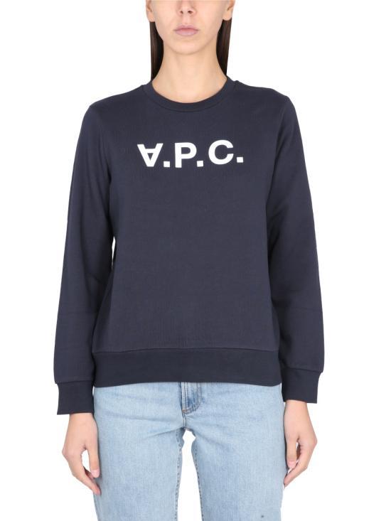 A.P.C. Dark Navy Long Sleeve Sweatshirt COFAXF27644 IAK