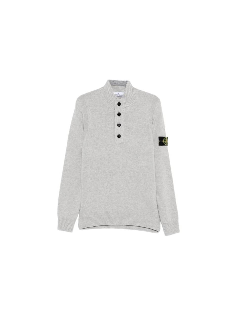 STONE ISLAND Lambswool Half-Zip Sweater Men’s Round Neck Knit
