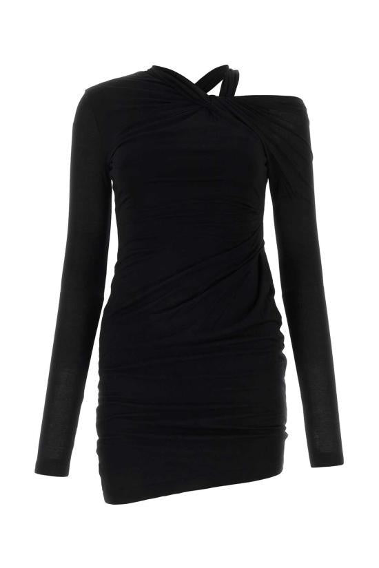 Helmut Lang Black Midi Dress N05HW606001 BLACK DOM