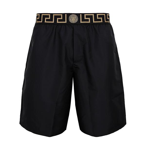 Versace Black Greca Border Swim Shorts ABU01023 1A11120 A80G