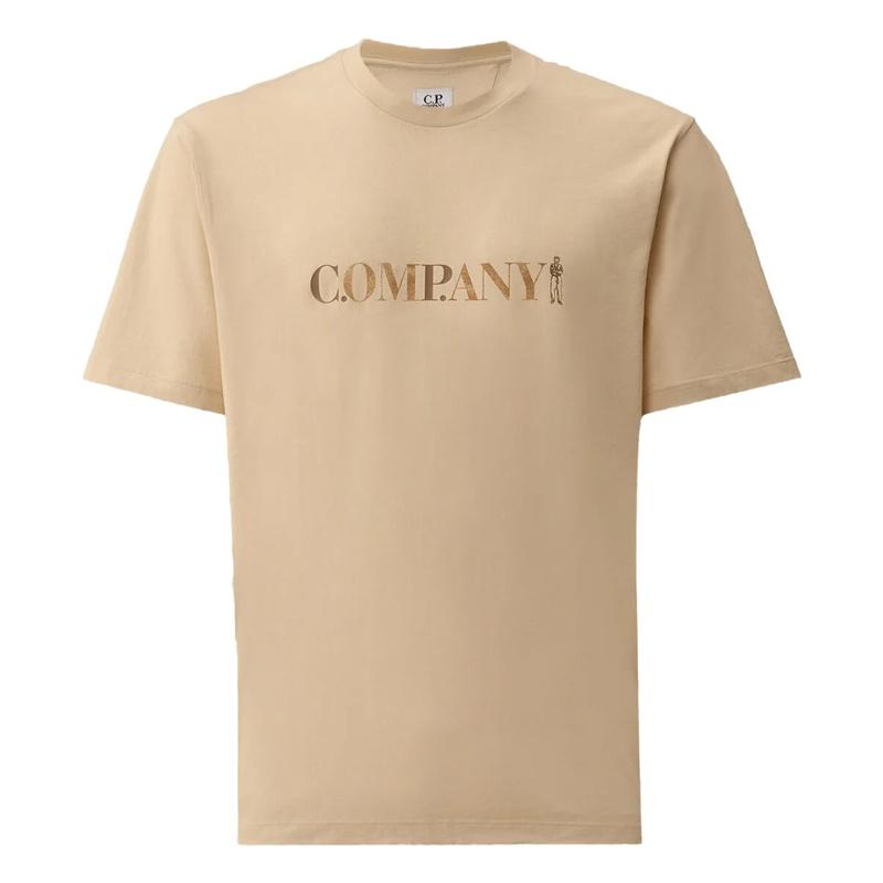 CP Company Logo Men’s Short Sleeve T-Shirt White Cotton