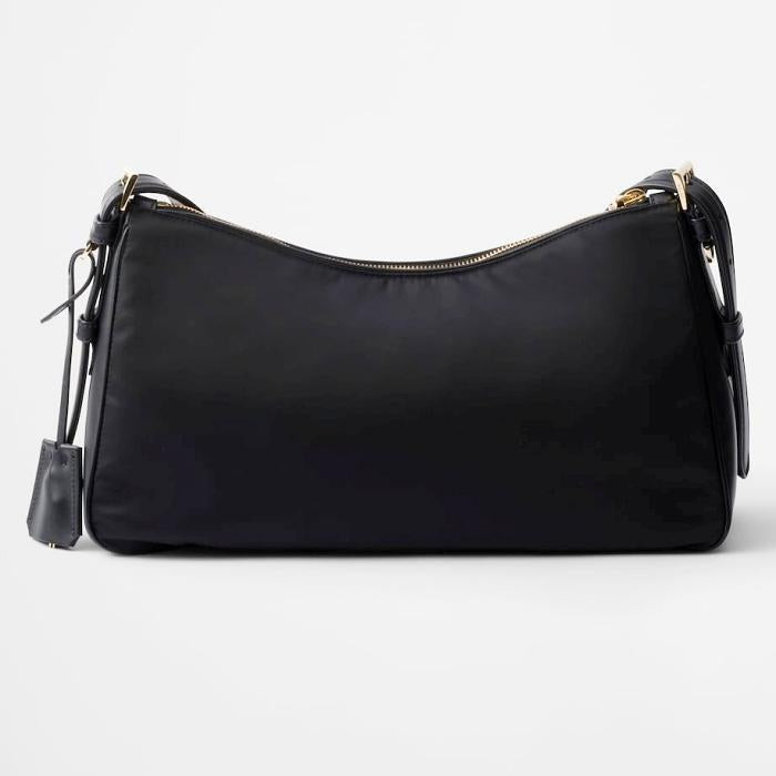 PRADA EME Large Re-Nylon and Leather Shoulder Bag 1BC232 V ODO 2C8Q F0002