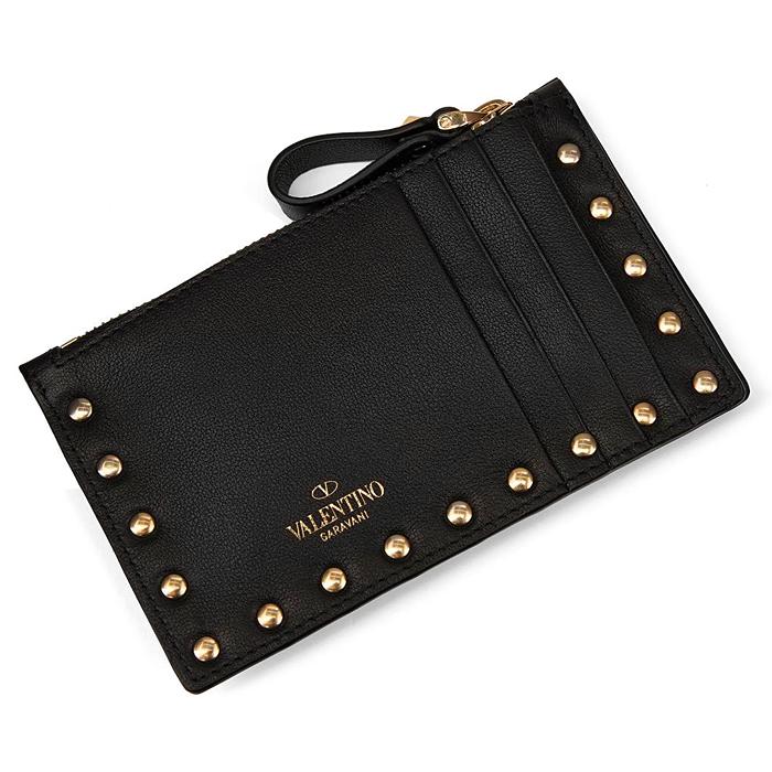 VALENTINO Leather Coin Card Holder Wallet UW2P0548BOL 0NO