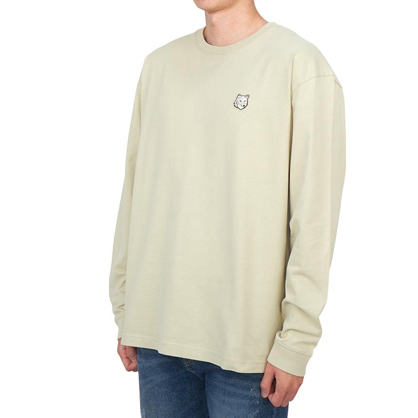 Maison Kitsune Bold Fox Head Logo Men’s Long Sleeve T-Shirt LM00109KJ0118 P129