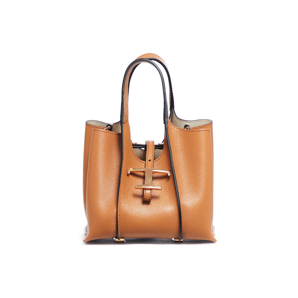 Tods Timeless Logo Micro Brown Crossbody Tote Bag XBWTSBA0000 Q8E S410