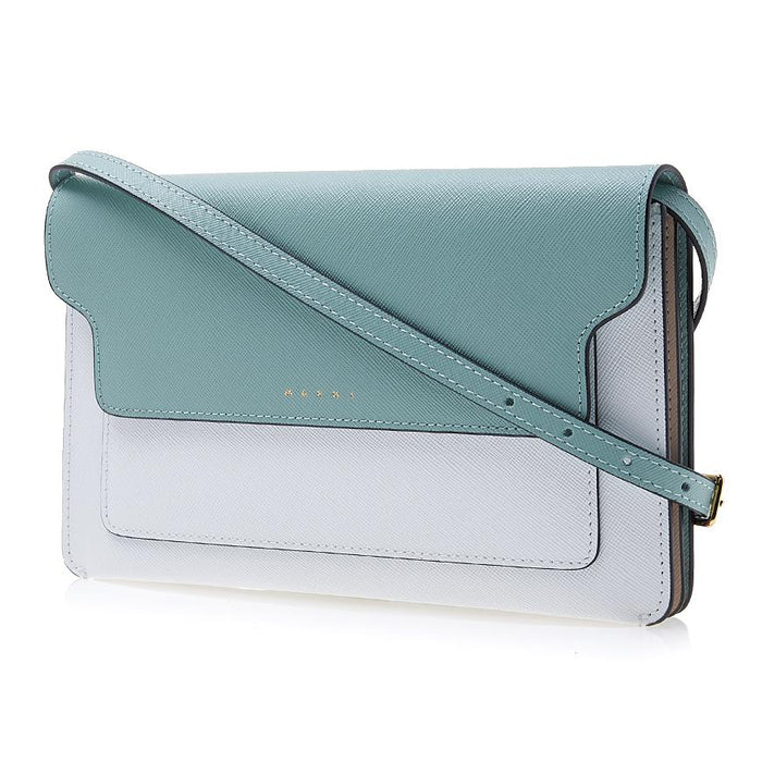 Marni Saffiano Leather Trunk Shoulder Bag Women’s Black