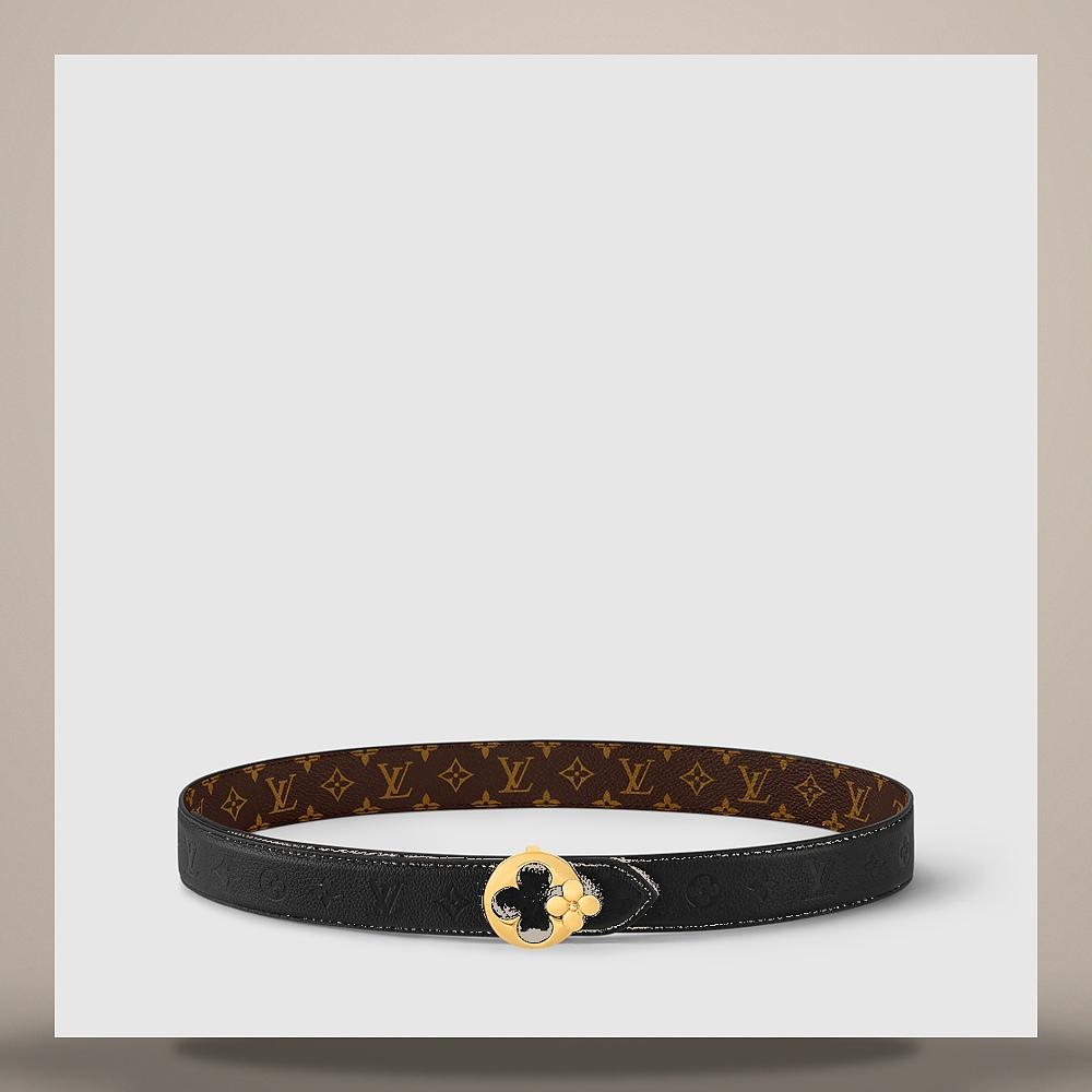 Louis Vuitton LV Flowergram Round 30mm Reversible Belt Black/Brown M8372