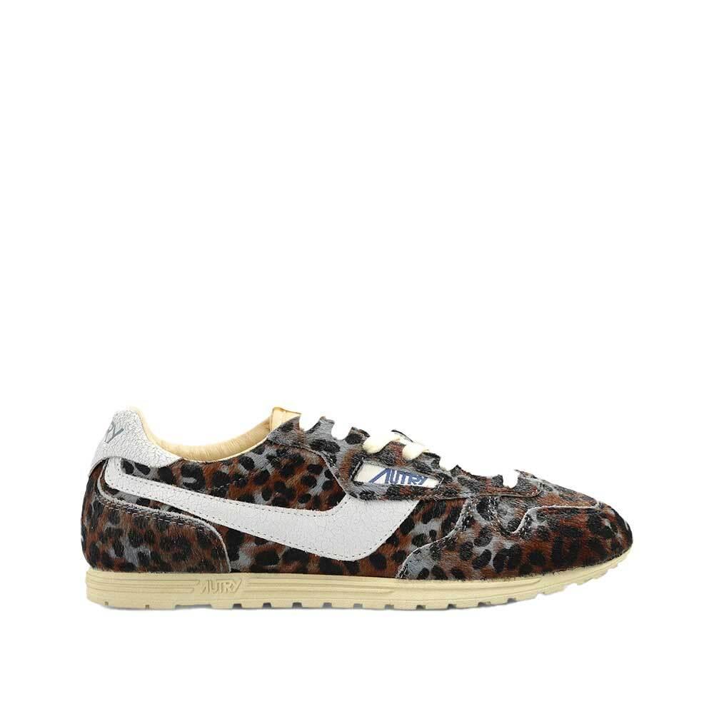 AUTRY Windspin Pony Hair Low-Top Sneakers Women