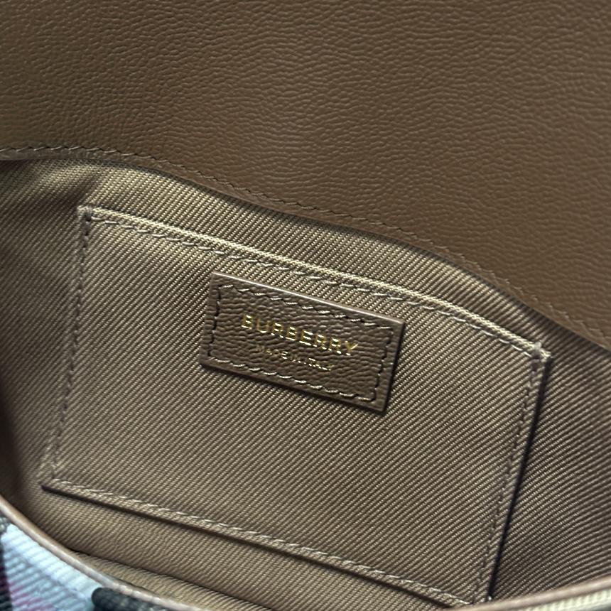 BURBERRY Mini Crossbody Bag New Hampshire Check Brown 80845001 81072701