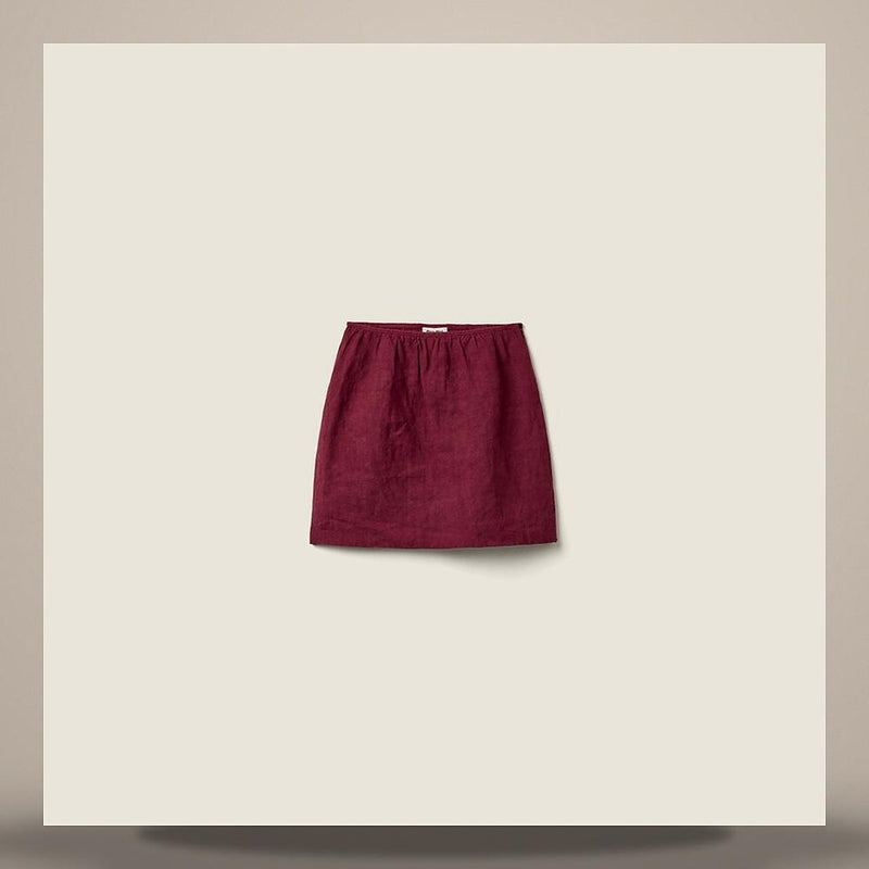 Miu Miu Linen Midi Skirt MG2768 6733 F0007